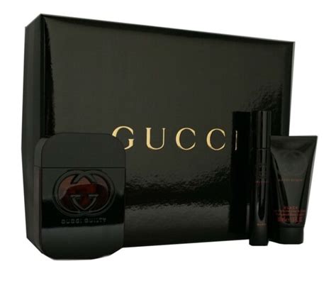 gucci guilty black gift set for her|gucci guilty black woman 75ml.